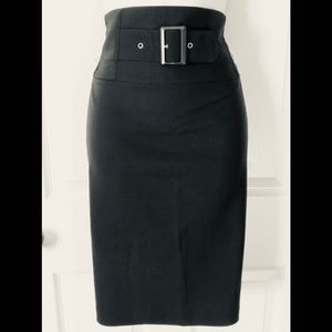 Tracey Evans Limited Black Pencil Skirt w Buckle 7